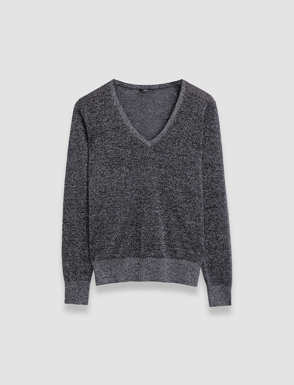 Lurex Knit V Neck Jumper