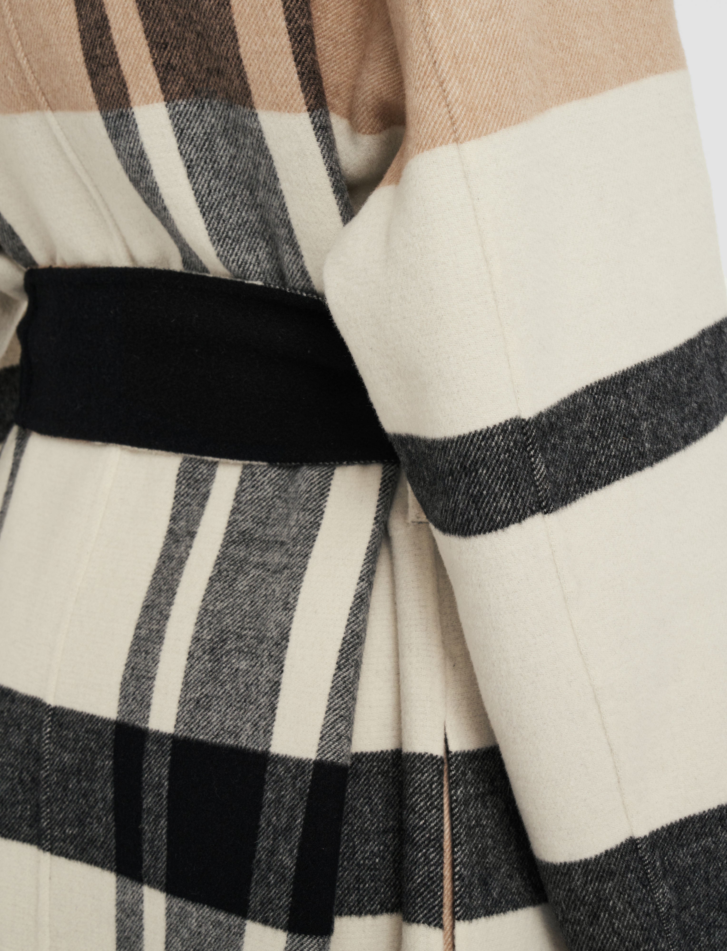Merton Reversible Check Wool Coat