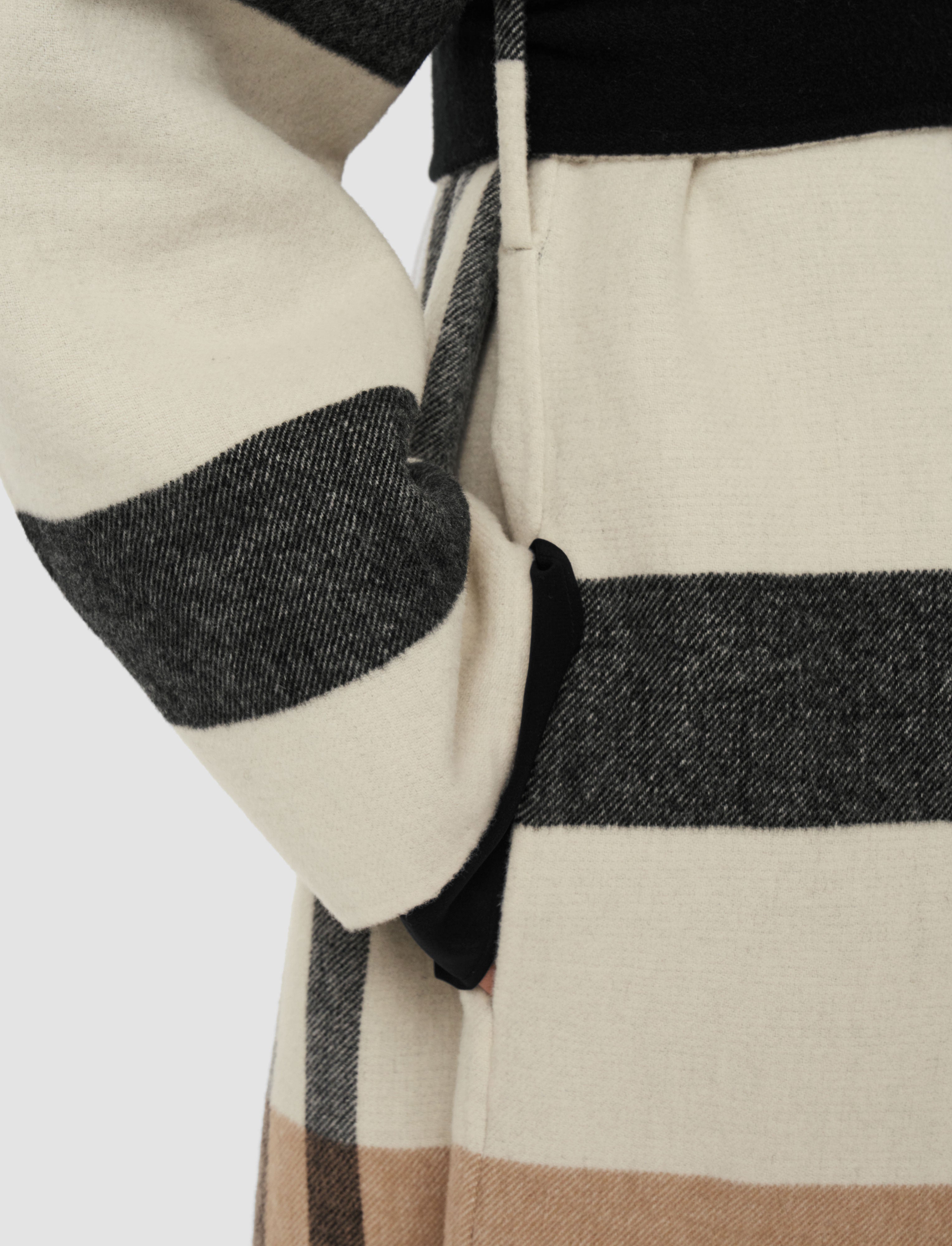 Merton Reversible Check Wool Coat
