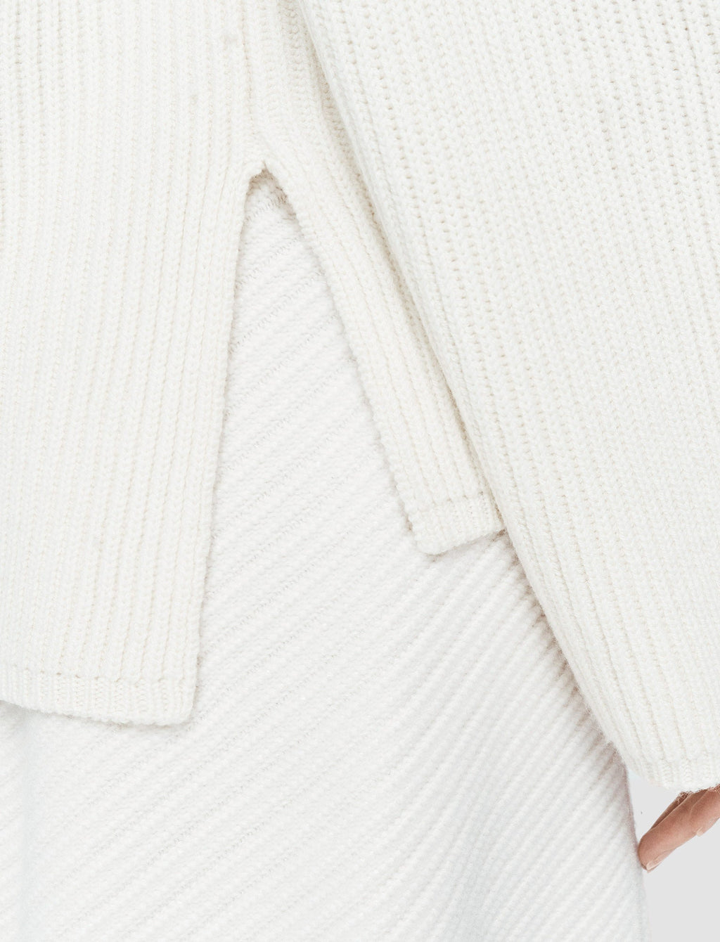 Light Cardigan Stitch High Neck Jumper