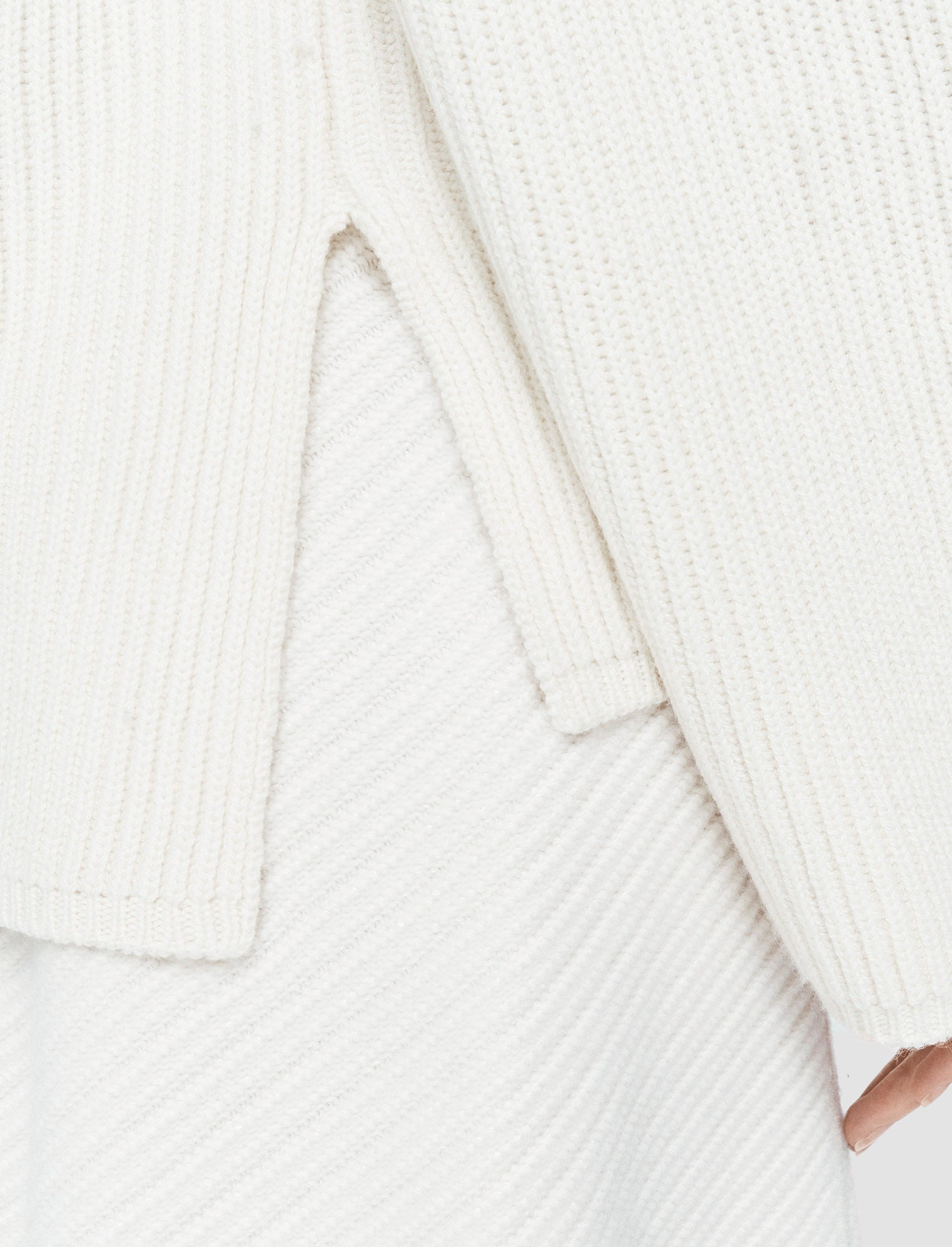 Light Cardigan Stitch High Neck Jumper