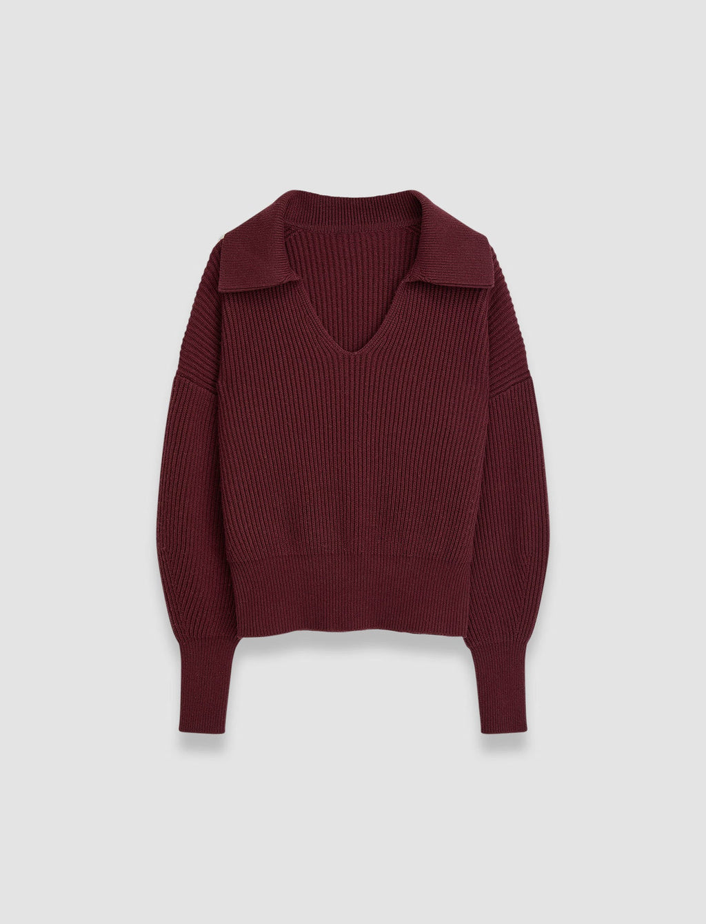 Light Cardigan Stitch Open Neck Jumper