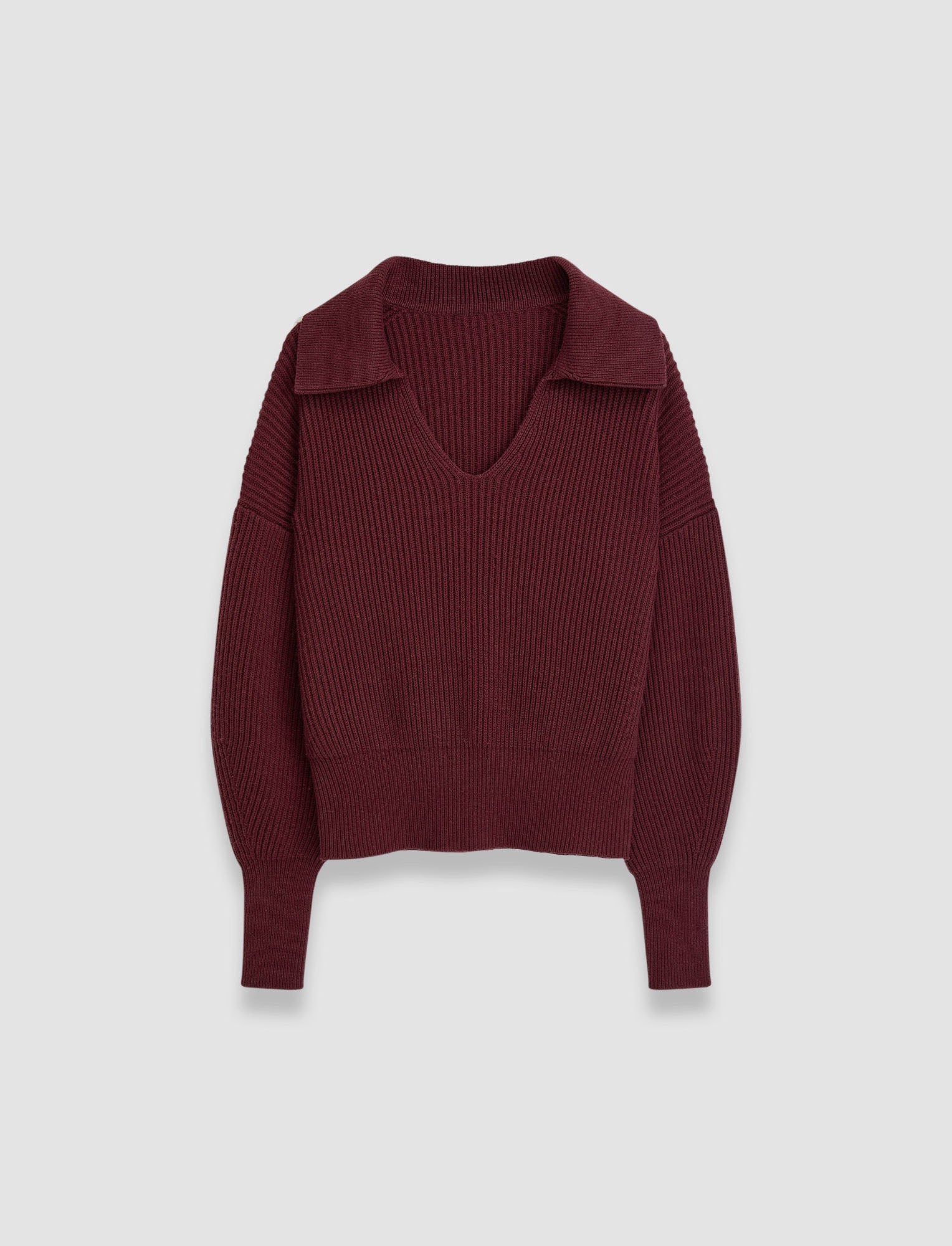 Light Cardigan Stitch Open Neck Jumper