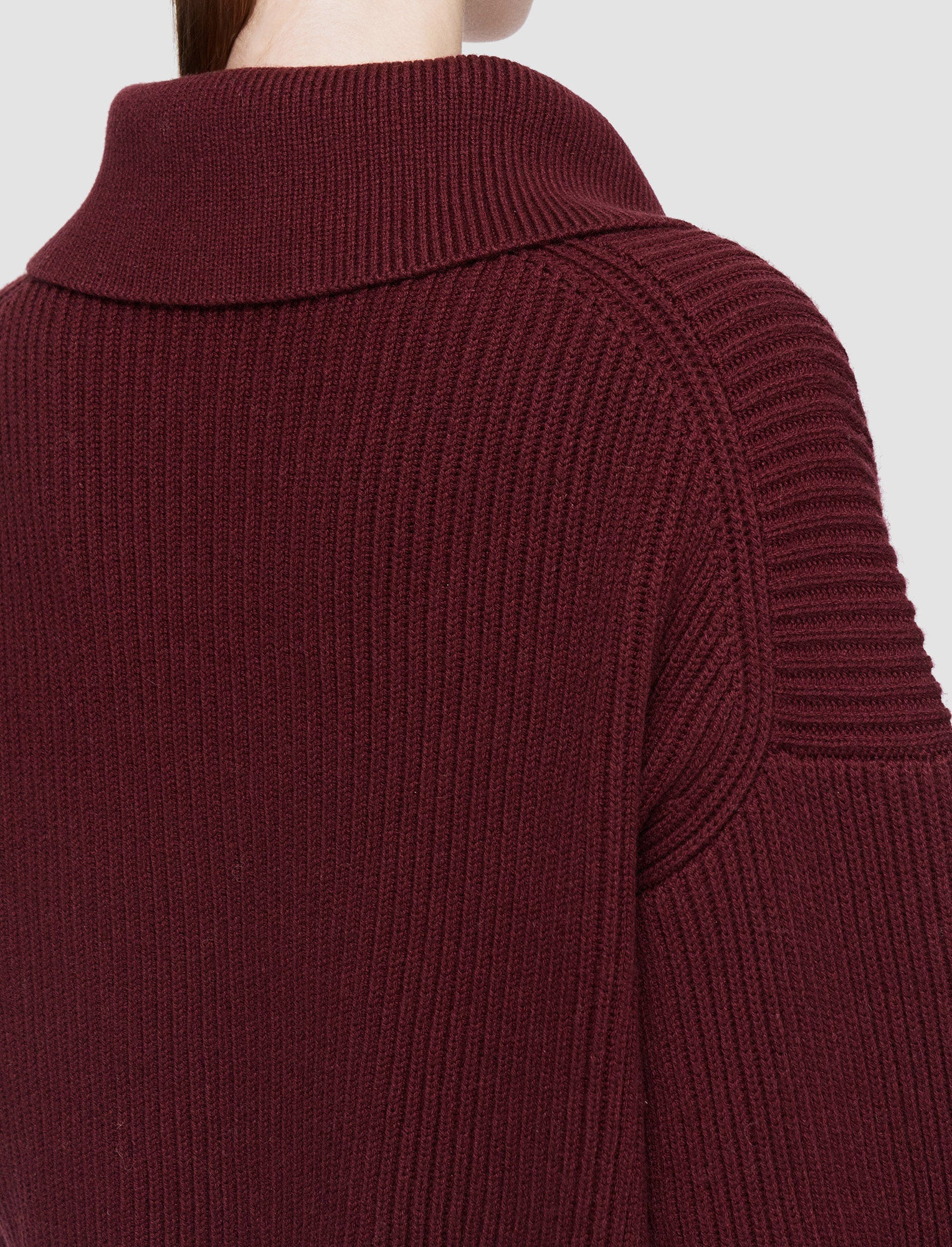 Light Cardigan Stitch Open Neck Jumper