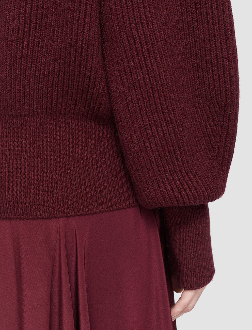 Light Cardigan Stitch Open Neck Jumper
