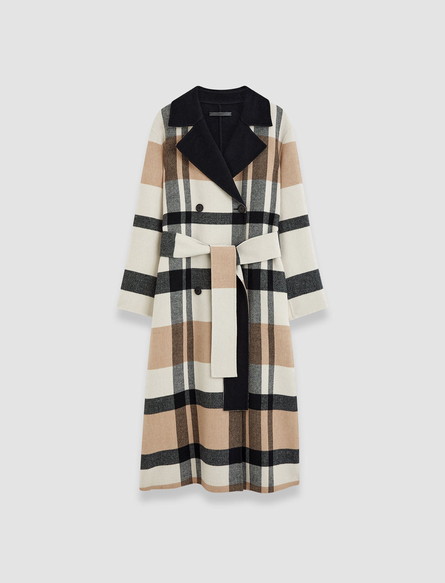 Merton Reversible Check Wool Coat