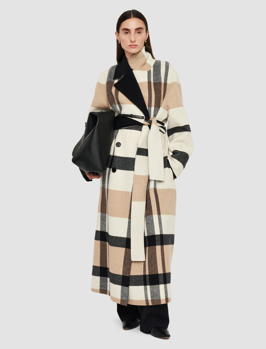 Merton Reversible Check Wool Coat